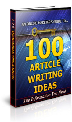 Product picture 100 Article Writing Ideas ebook + PLR